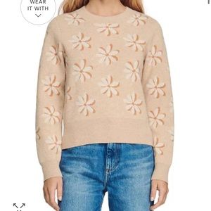 Great Used Condition Sandro Anguila Floral Print Sweater Size 0